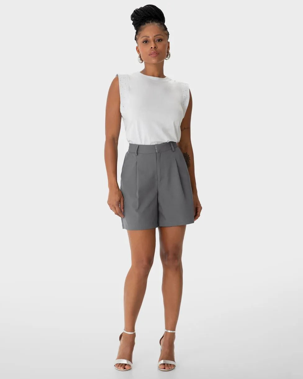 Shorts Social Em Tecido Alfaiataria- ENFIM- 126956