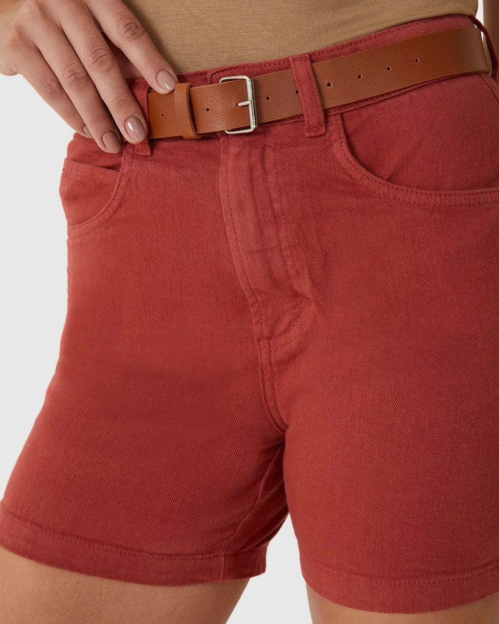 Short Jeans Boyfriend Com Cinto Malwee - 129040