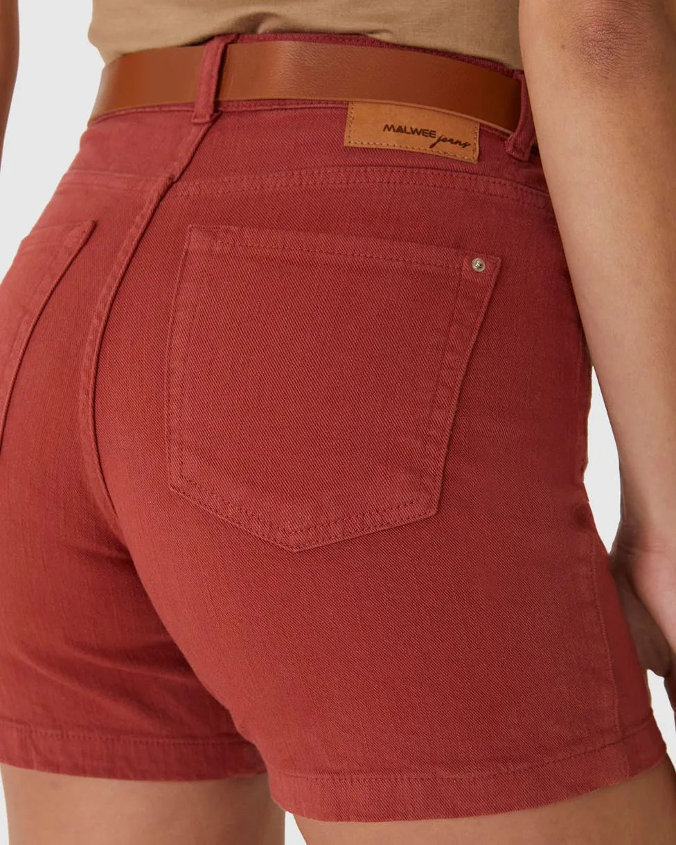 Short Jeans Boyfriend Com Cinto Malwee - 129040
