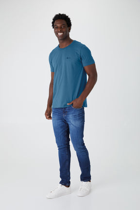 Camiseta Masculina Estampada Em Algodão - 129609