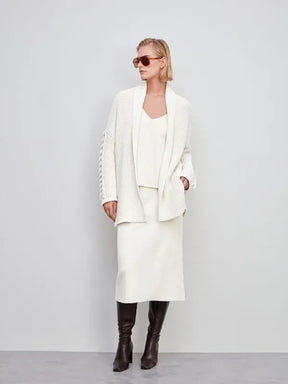 Casaco Anselmi Maxi Tranças Off white 12309
