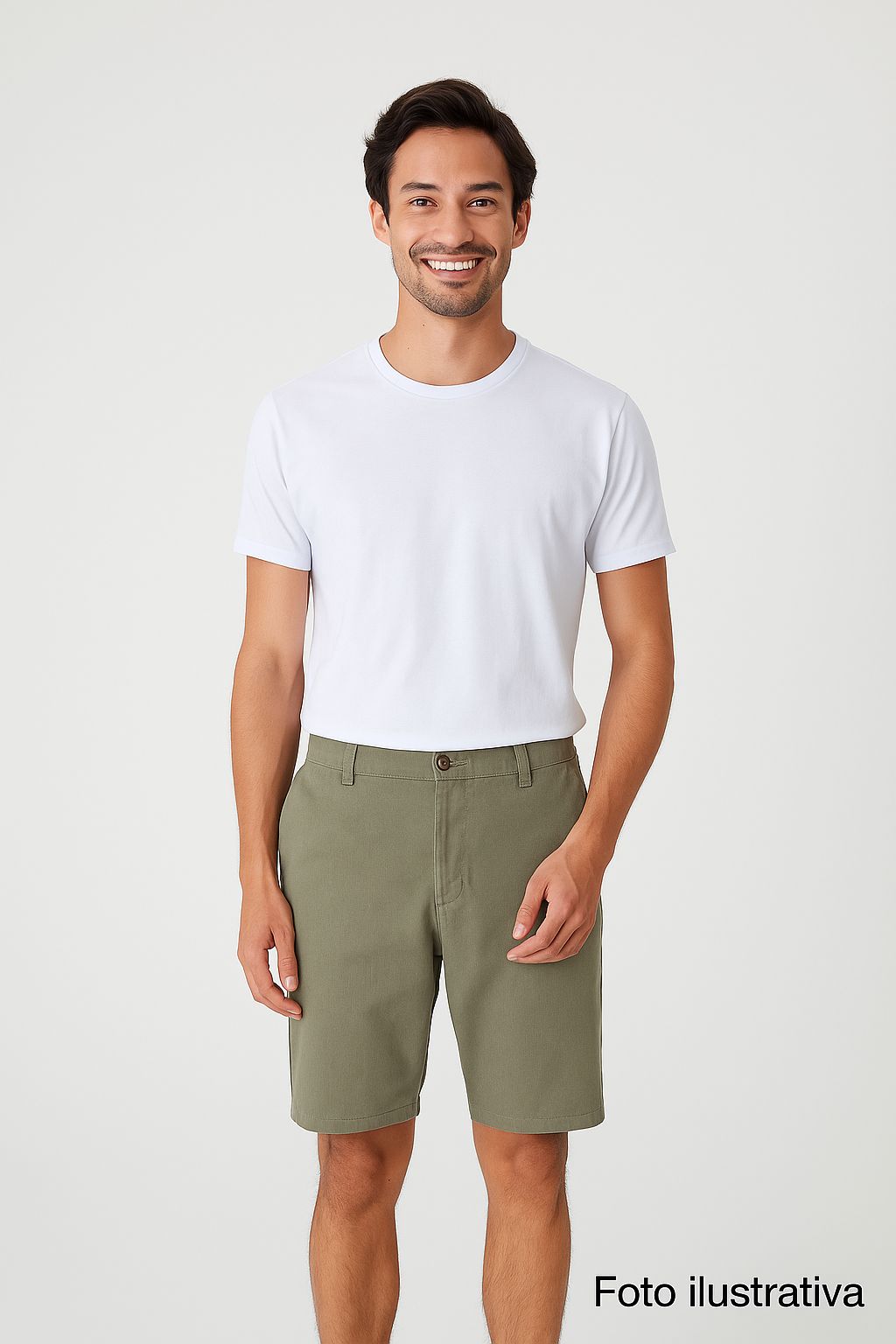 Bermuda Masculina Linho Cor Bege Escuro Malwee - 129475