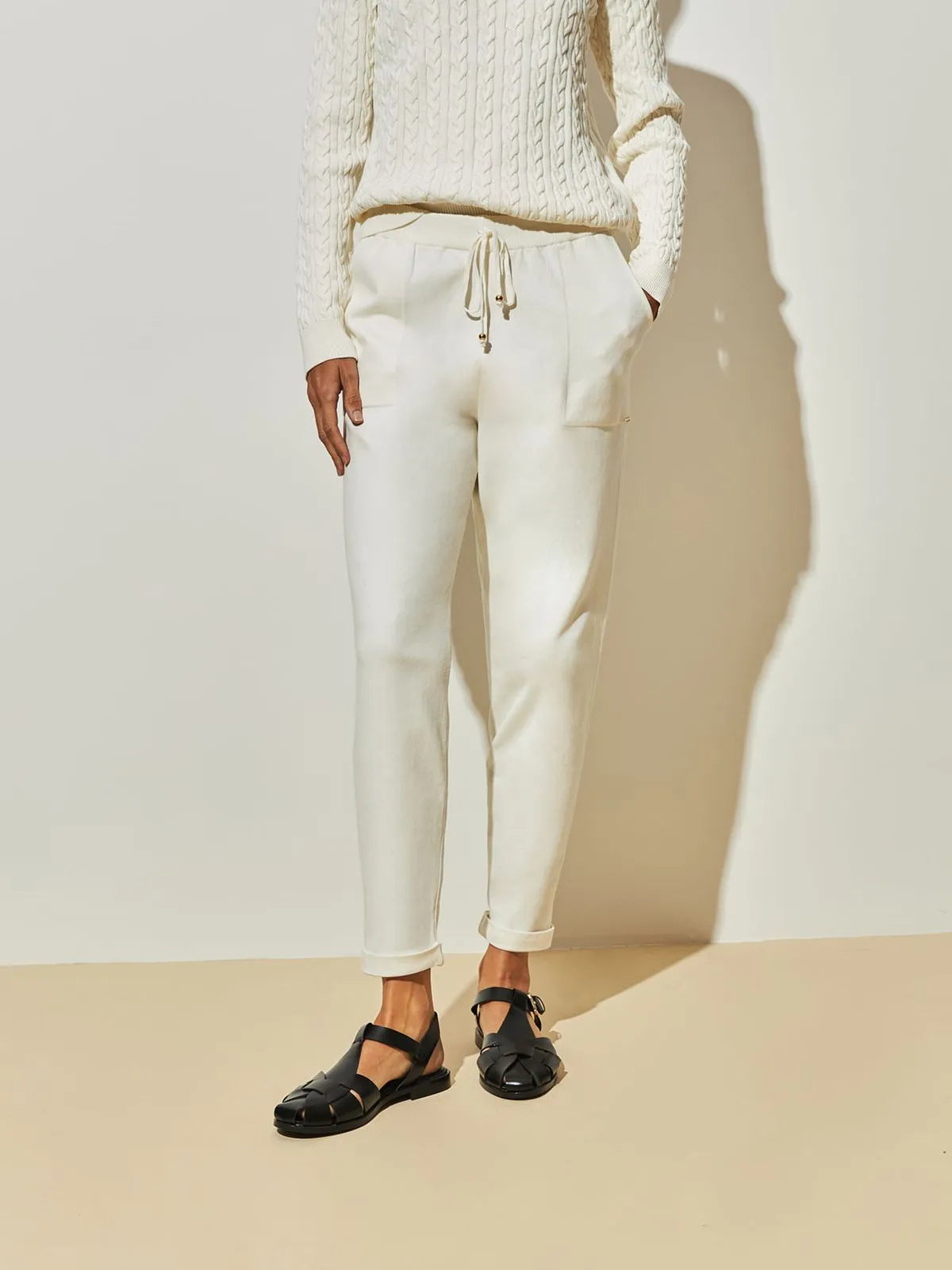 Calça de Tricô Barra Italiana