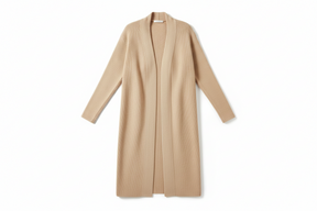Cardigan Alongado com fenda Anselmi  bege - 29581