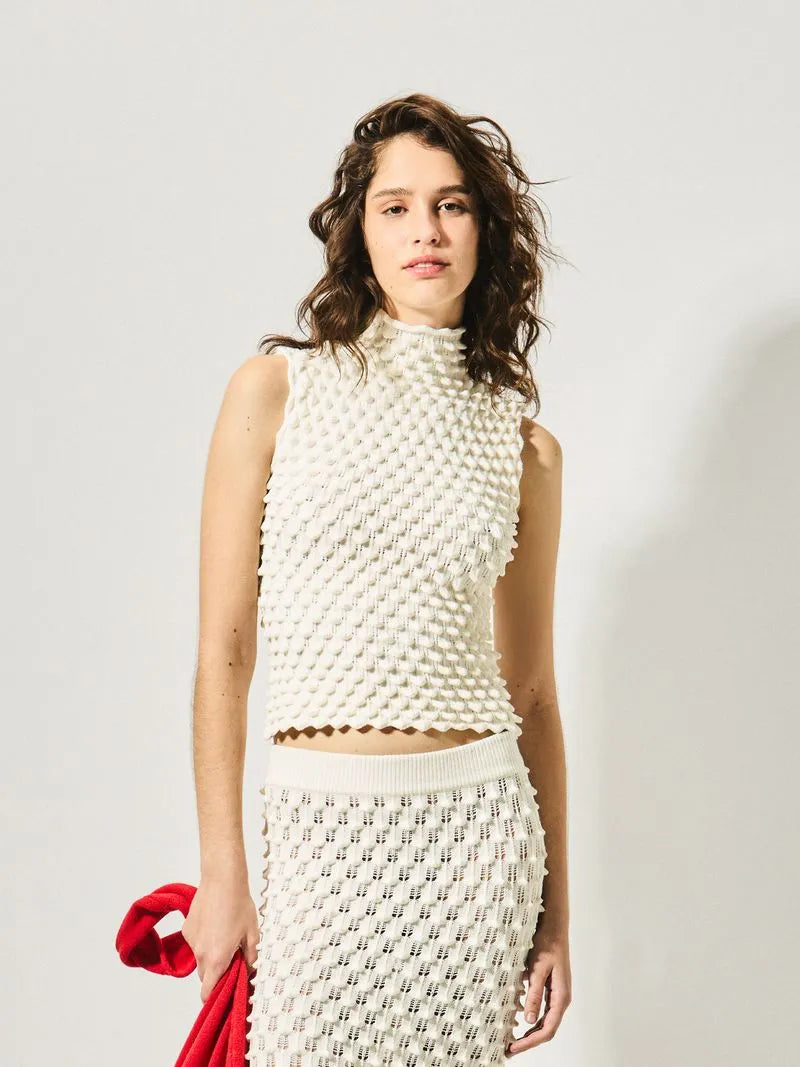Blusa Colméia Anselmi - Off White - Ref:12676