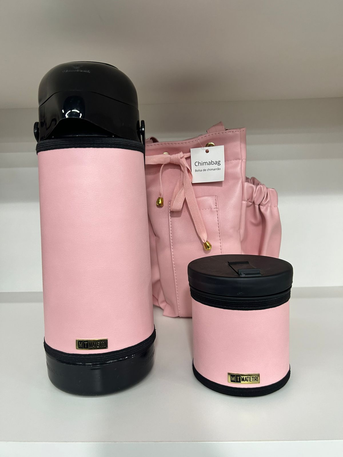 Kit Mateira Matetri 03 Peças Rosa Claro