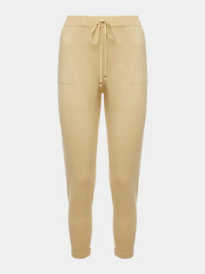 Calça em tricô Anselmi Barra Italiana Amarelo manteiga - 28871