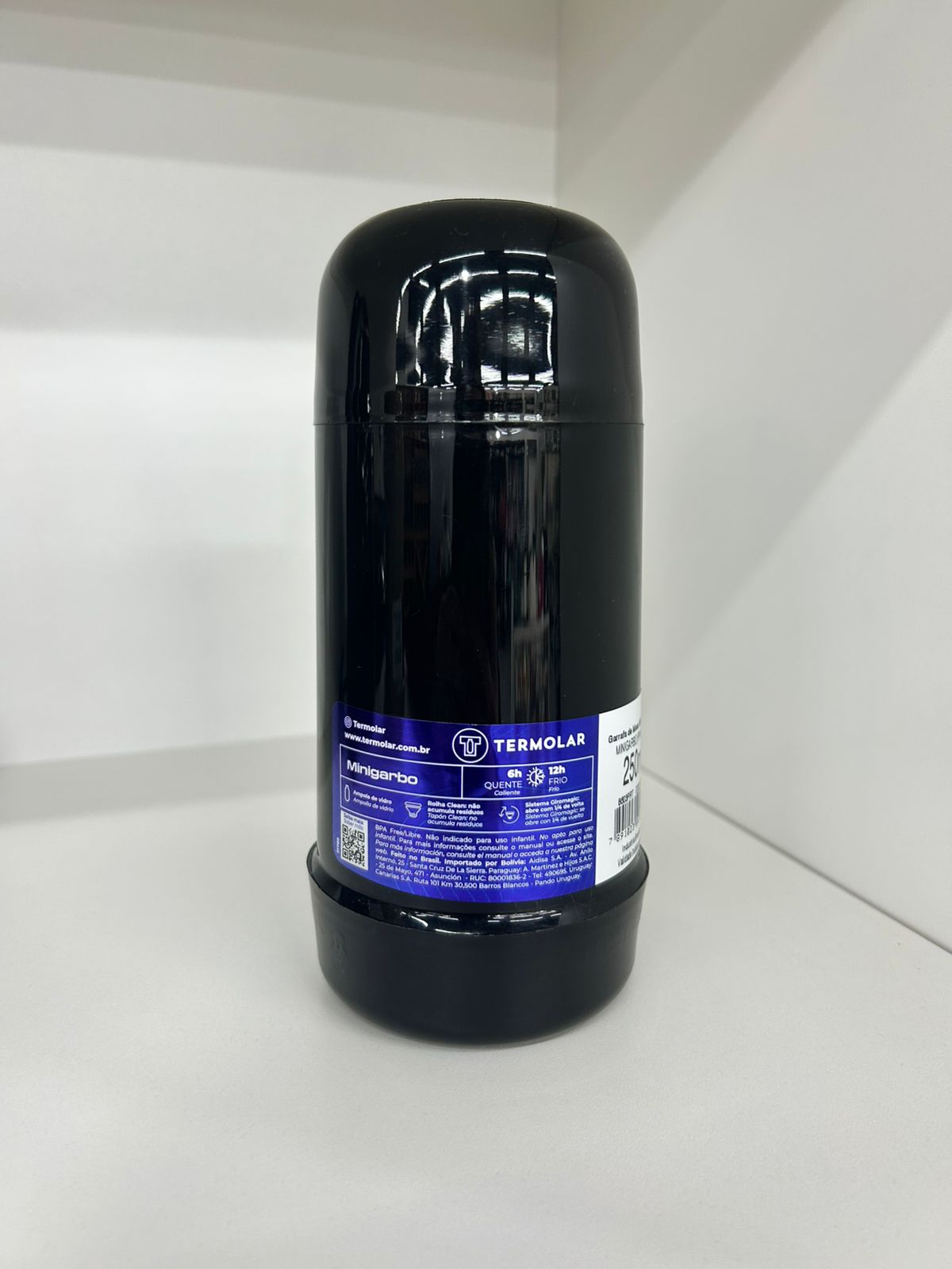 Garrafa Térmica Minigarbo Preta 250 mL Termolar