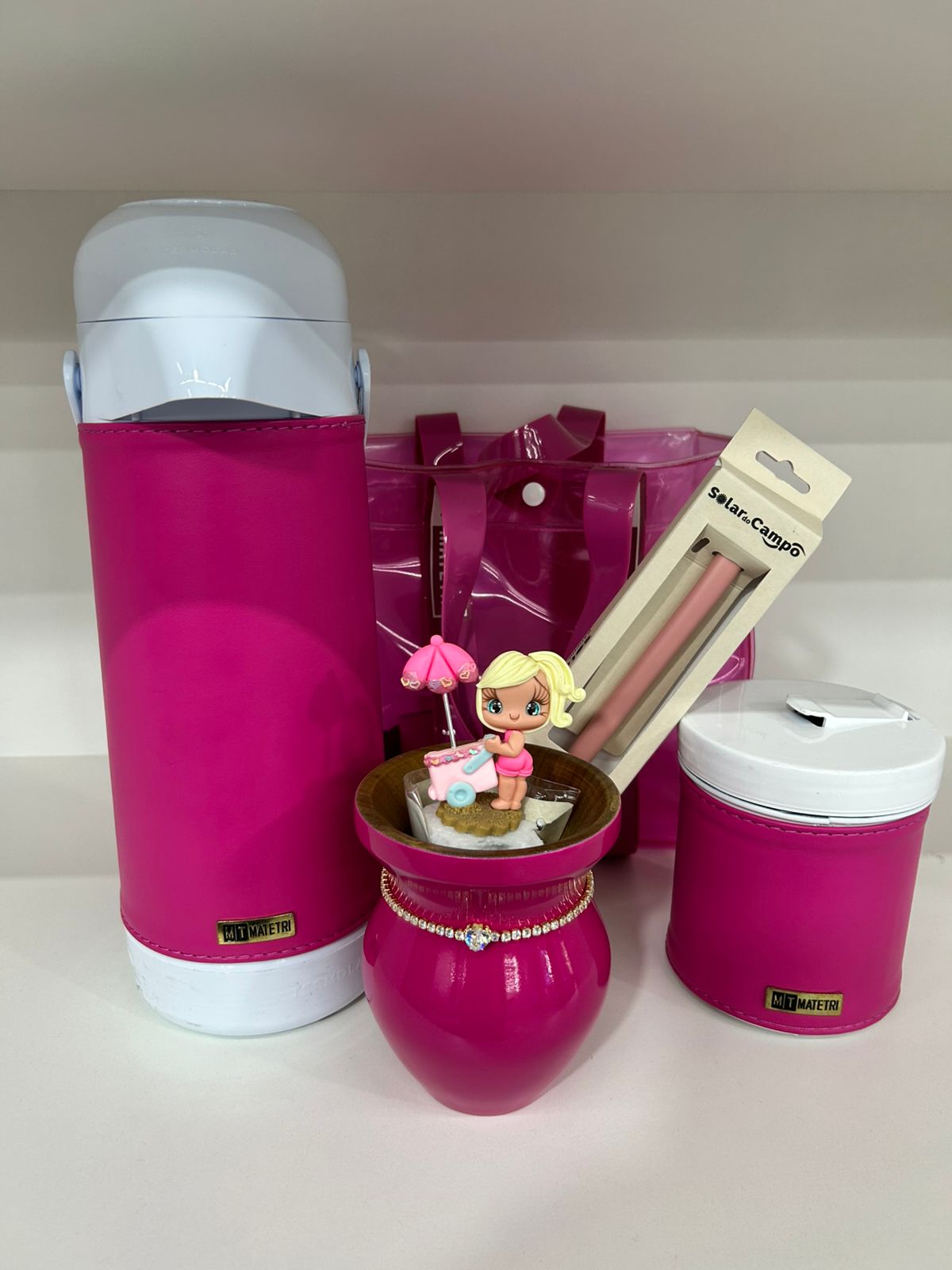 Kit Mateira Matetri 03 peças Rosa Pink