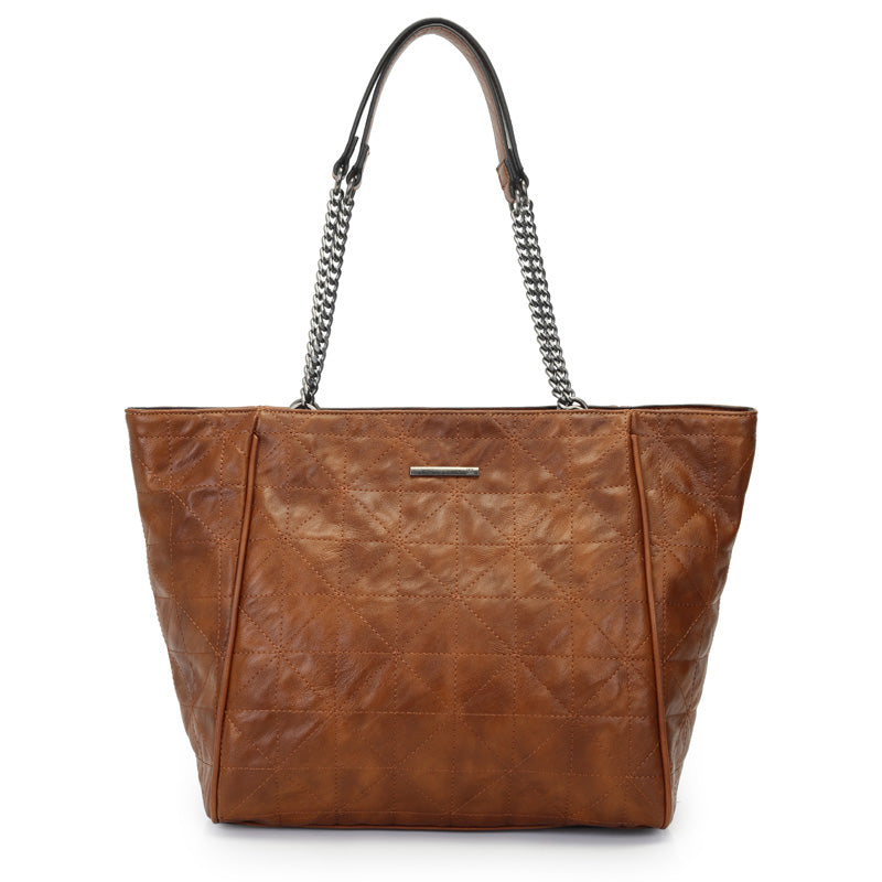 Shopping Bolsa Grande Com Detalhe De Costuras E Corrente 46083