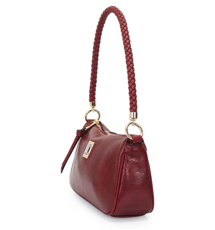 Bolsa Transversal Vermelha Media Com Alca De Ombro Rolete Tresse - WJ Acessórios- 46098