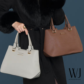 Bolsa Satchel Grande Com Base Estruturada E Alca Rolete Tresse -46105