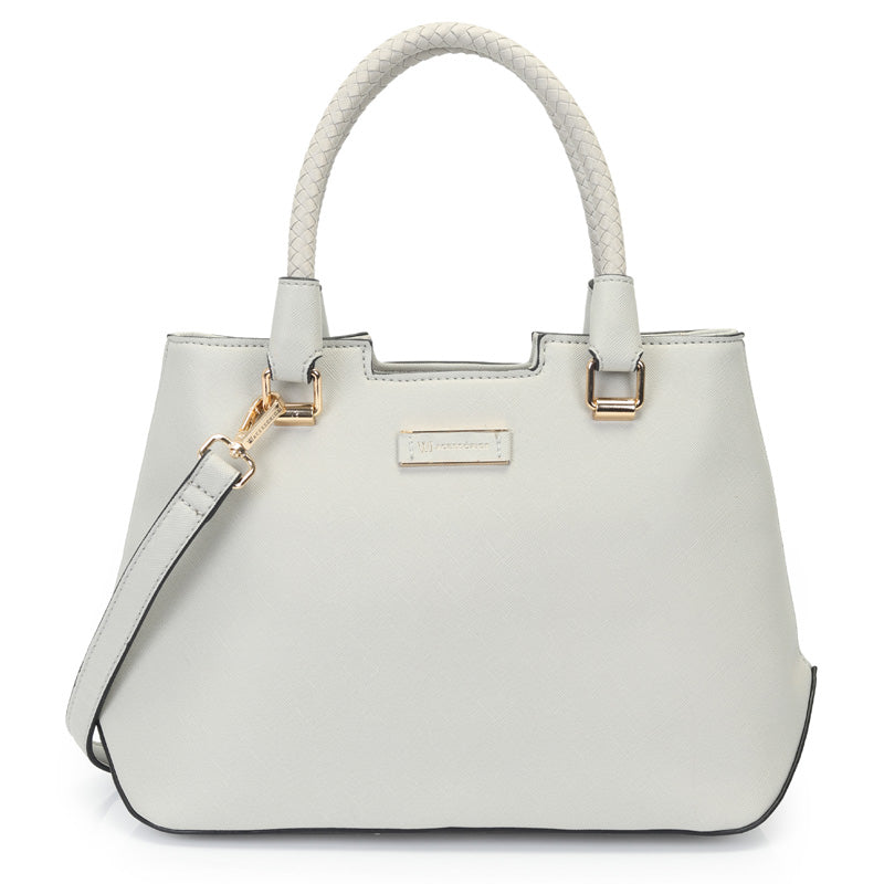 Bolsa Satchel Grande Com Base Estruturada E Alca Rolete Tresse -46105