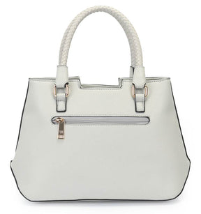 Bolsa Satchel Grande Com Base Estruturada E Alca Rolete Tresse -46105