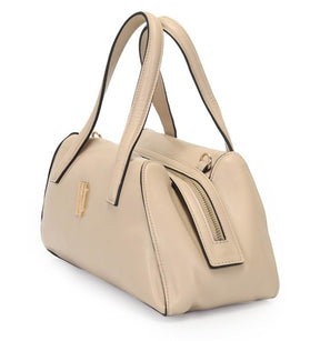 Bolsa Bau Media Bege Com Metal Resinado- WJ Acessórios- 46122