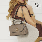 Bolsa Top Handle Media Com Metal Encapado - 46147