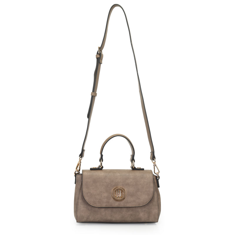 Bolsa Top Handle Media Com Metal Encapado - 46147
