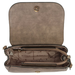 Bolsa Top Handle Media Com Metal Encapado - 46147