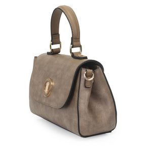 Bolsa Top Handle Media Com Metal Encapado - 46147