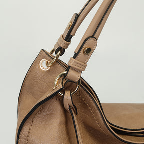 Bolsa Hobo Grande Com Chaveiro E Metal Resinado -46151