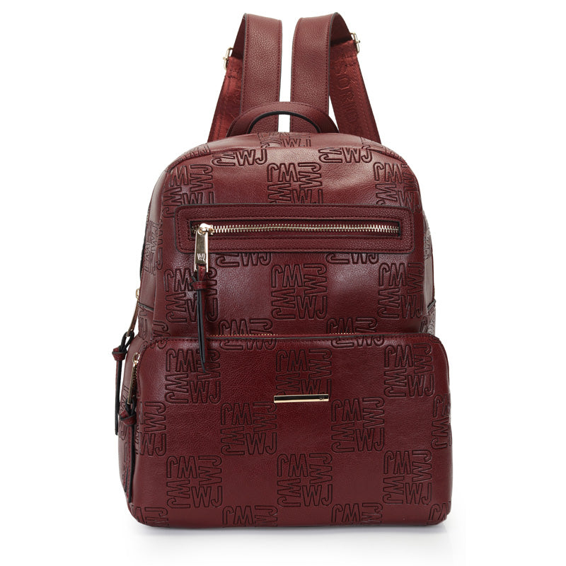 Mochila Grande Com Bolso Frontal Monograma 46160