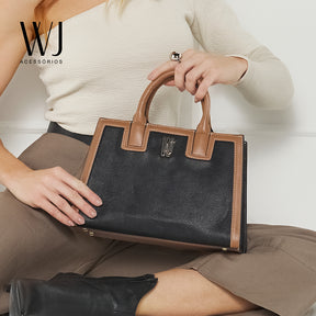 Bolsa Satchel Grande Lezard Estruturada- WJ Acessórios- 46203
