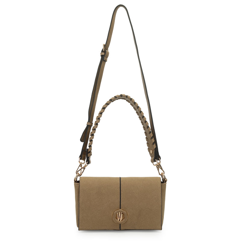 Bolsa Transversal Media Camurca Com Tampa - 46224-440