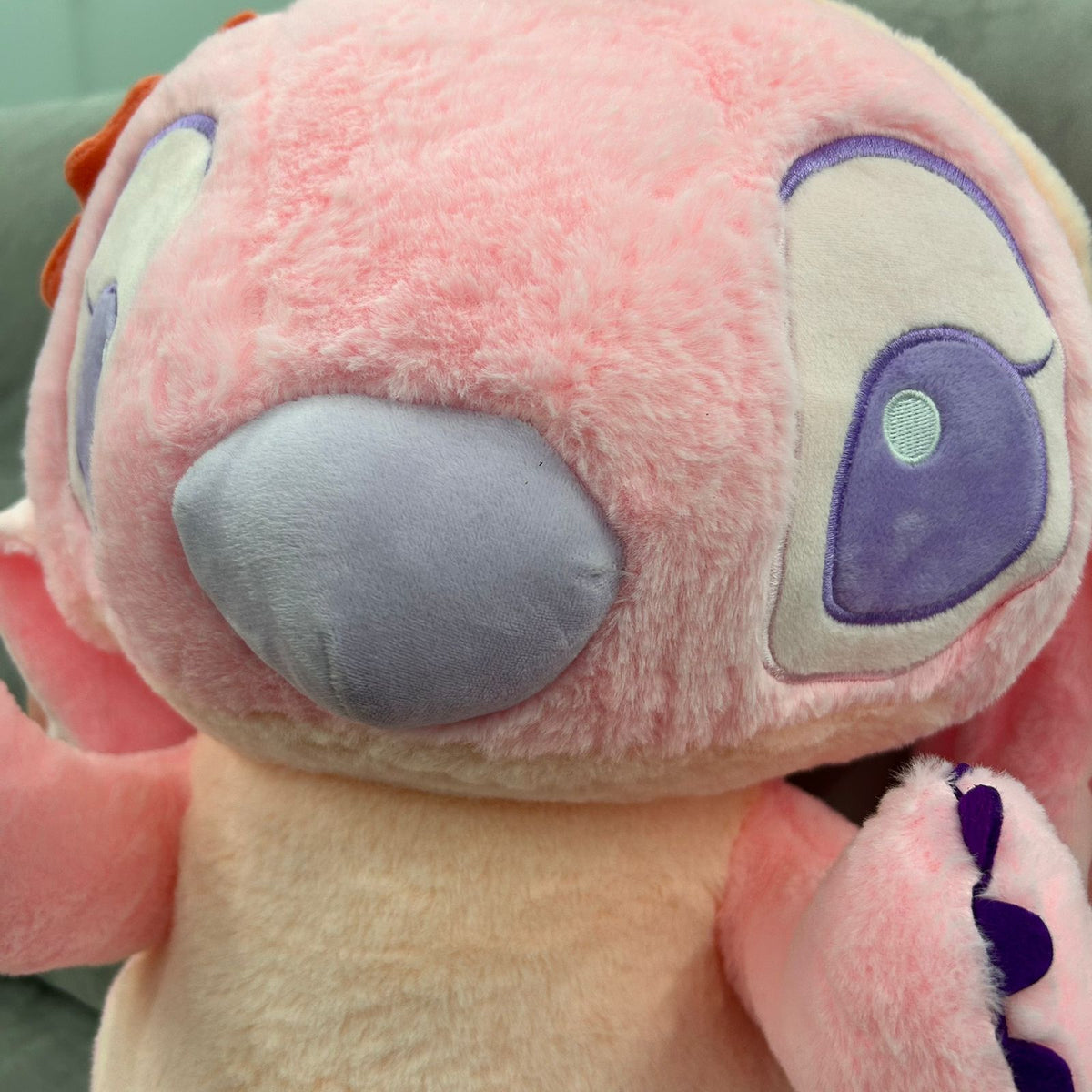 Pelúcia Stitch - Angel Rosa com mantinha quentinha