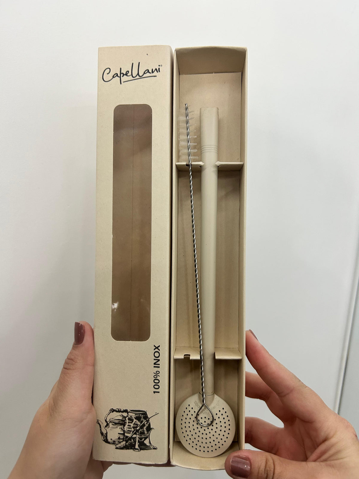 Bomba de chimarrão INOX com Limpador