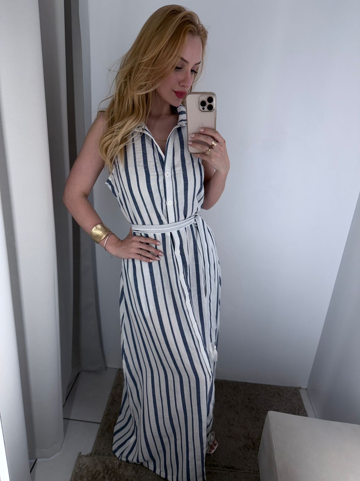 Vestido longo listrado Surf 16755