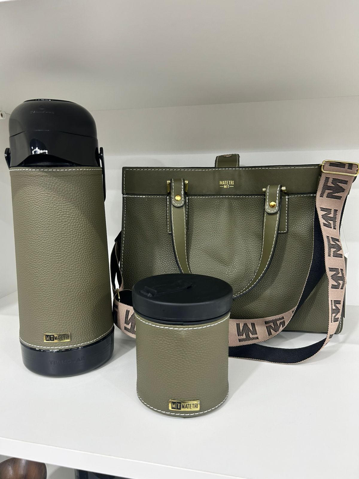 Kit Mateira Matetri 03 Peças Verde MIlitar