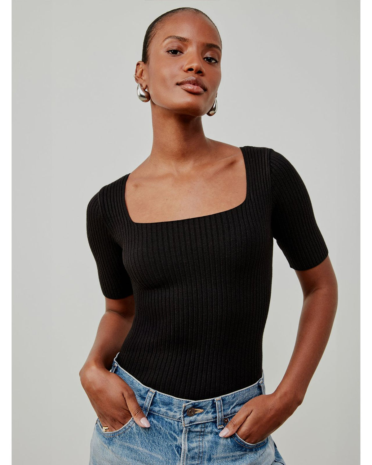 Blusa Modal Anselmi Corte Quadrado- Ref: 12608