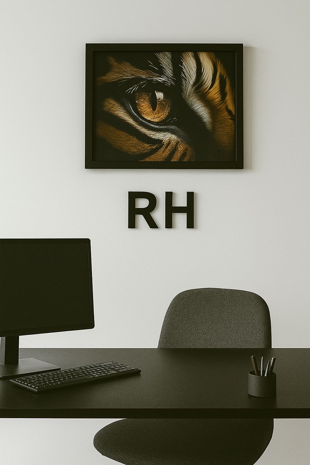 Quadro decorativo olhos Tigre