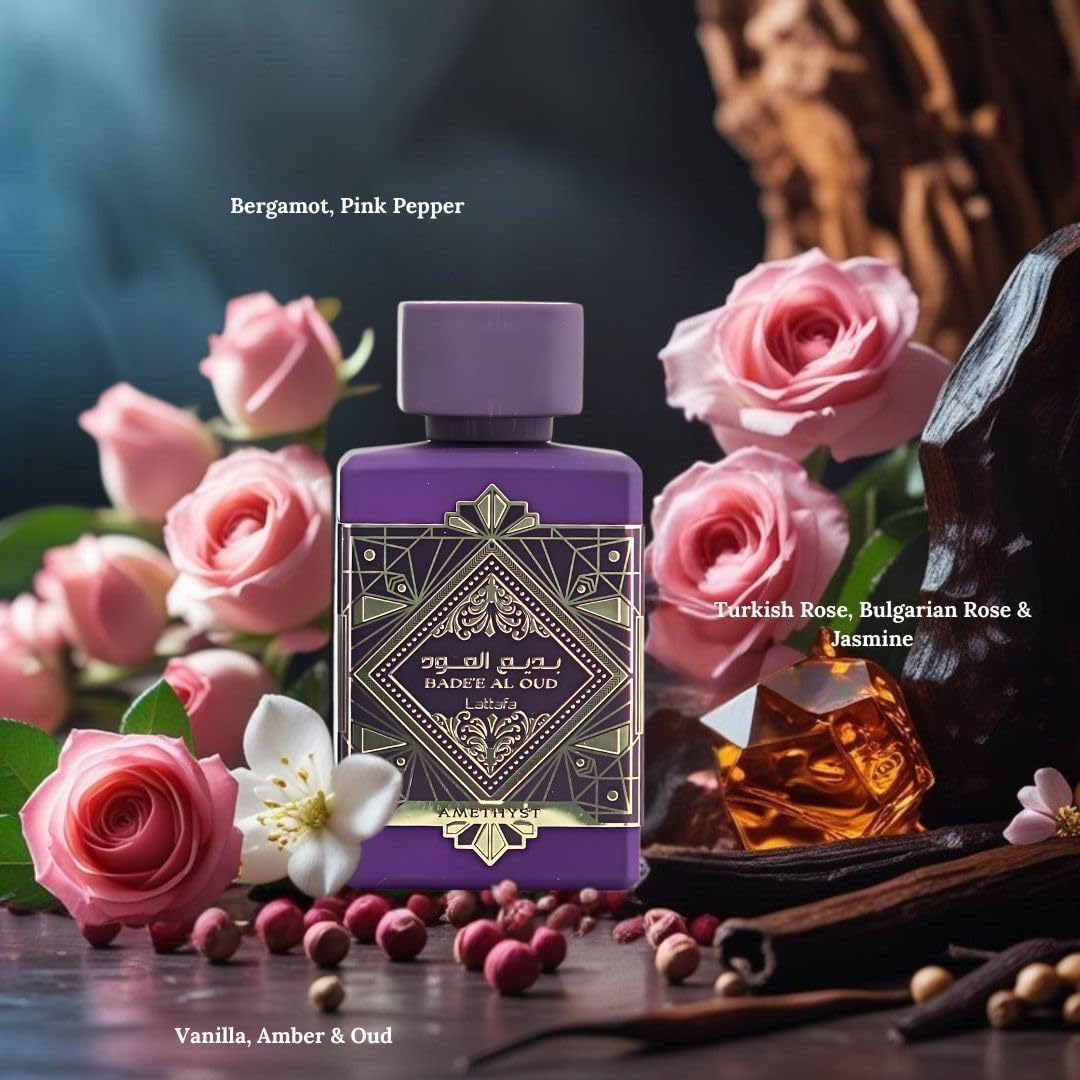 Bade'E Al Oud Amethyst- Lattafa- Eau de Parfum-  Perfume Árabe Feminino 100ml