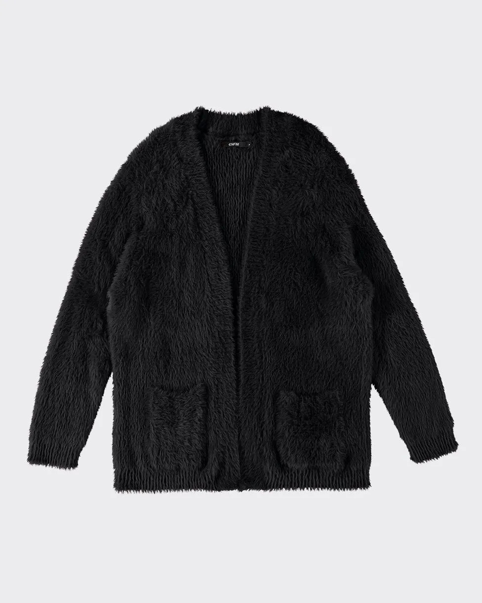 Cardigan Alongado Feminino Em Tricô Felpudo - ENFIM- 115206
