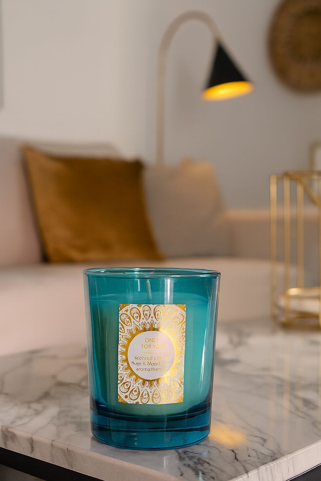 Vela Aromática Decorativa Fragrância Sálvia & Flor da lua