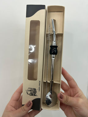 Bomba de chimarrão INOX com Limpador