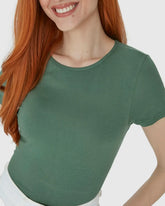 Blusa Básica Feminina Decote Redondo Em Viscose Stretch - 79410