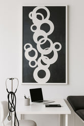 Quadro Espelhado Abstrato Branco
