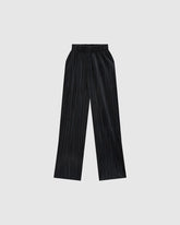 Calça Reta Feminina Em Tecido Acetinado Plissado - ENFIM-121302