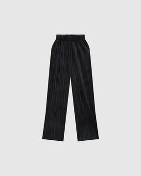 Calça Reta Feminina Em Tecido Acetinado Plissado - ENFIM-121302