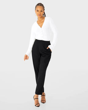 Cardigan Justo Feminino Abotoamento Frontal Em Tricô Texturizado - ENFIM- 124638