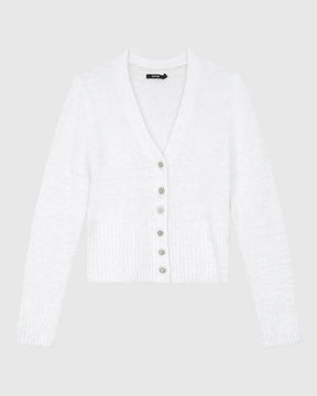 Cardigan Justo Feminino Abotoamento Frontal Em Tricô Texturizado - ENFIM- 124638