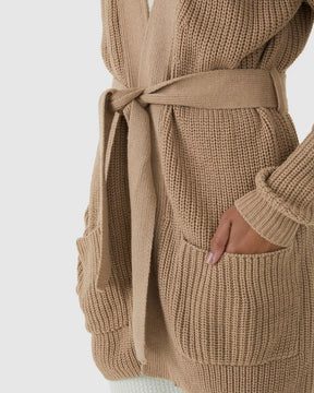 Cardigan Feminino Transpassado Com Cinto Em Tricô-Malwee- 124728