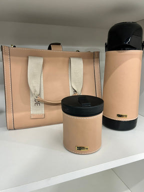 Kit Mateira Matetri 03 Peças Bege Gold