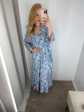 Vestido Surf estampada Boho em azul 16771.34