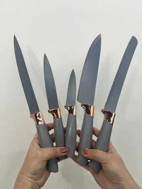 Kit Utensílios Cozinha Silicone Suporte Faqueiro E Tábua