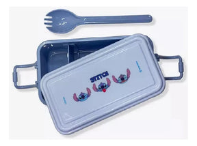 Kit Lancheira Marmita Infantil com Garrafa e Talher Stitch