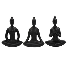 Trio Yoga Decorativo 7,5cm em Porcelana Youbai