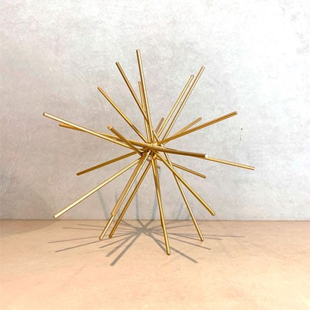 Enfeite em metal Ourico dourado 18 cm